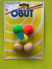 OBUT. Lot Accessoires PÉTANQUE - 5 buts (cochonnets, bouchons) 30 mm - NEUFS -
