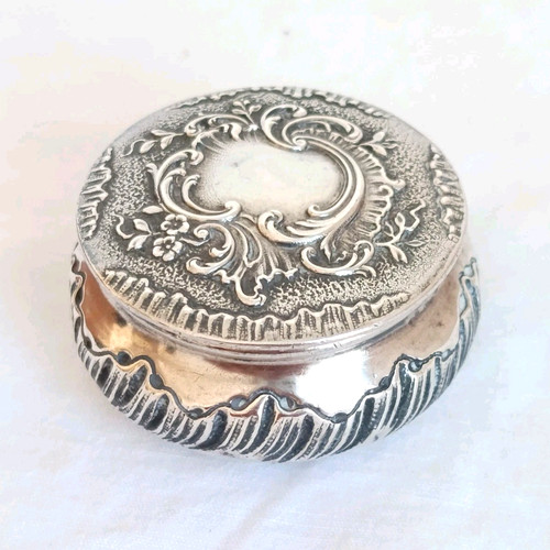 Boîte poudrier argent - poudrier,