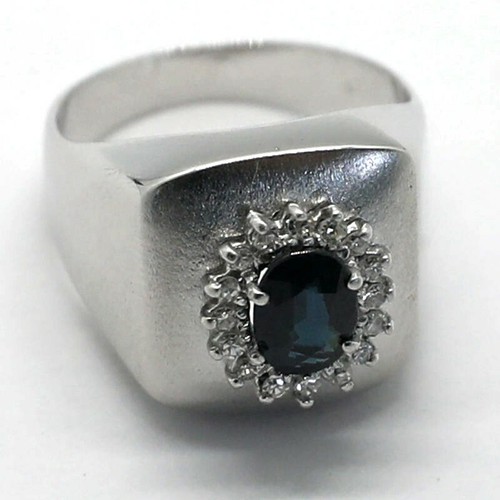 Vintage 18k blanc ovale - vintage,
