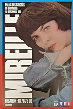 MIREILLE MATHIEU - ORIGINAL POSTER - CONVENTION CENTRE - CARRERE TF1 - 1990