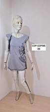 Cop copine Taille 36 Tunique manches courtes grise femme haut top Genesis