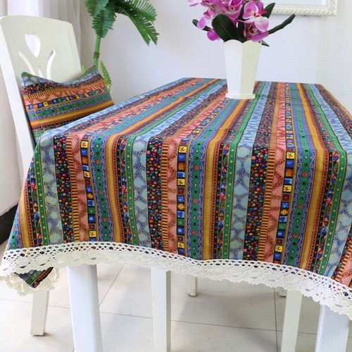 Nappe vintage avec bord - nappe, en