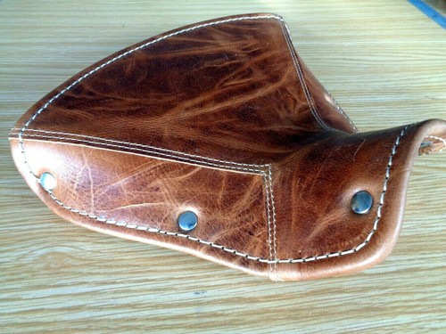 Dessus selle cuir - selle, marron