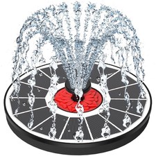 Fontaine Solaire Verre Matériel, 2025 Upgrade 3.5W Flottant Extérieur Fontain...