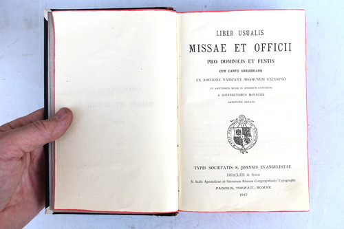 Older liber usualis book by - liber,