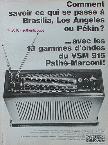 Publicite pathe marconi - publicite, la