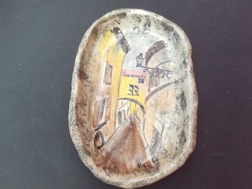 Faience ancienne signee - faience,
