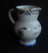 pichet a lait eau en faience