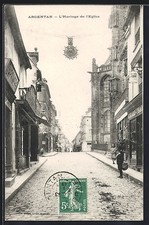 CPA Argentan, L´Horloge de l´Eglise 