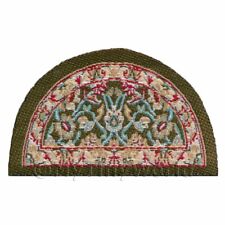 Maison de Poupées Miniature Demi Lune Floral Style Welcome (Bienvenue) Tapis