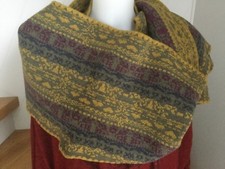 Etole Spitak by C Vernoux laine jaune moutarde kaki bordeaux état neuf