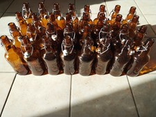 32 bouteilles de biere vide Fischer d'Alsace