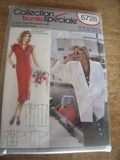  PATRON "BURDA 2 MODELES ROBE