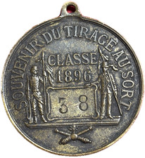 #15108 - Médaille Conscription 1896 Médaille Service Militaire Souvenir