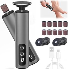 2 en 1 Rapeuse Pieds Électrique, Ponceuse Pied, Rechargeable Sans fil Rappe P...