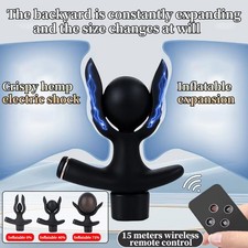 Inflatable-Adult-Wearable-Vibrator-Prostate-Massager-Anal-Butt-Plug-G-spot-Dildo