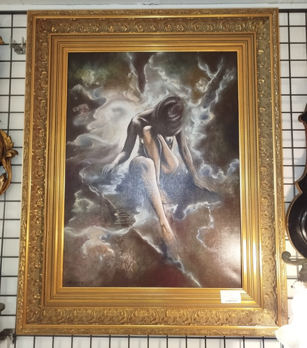 Tableau huile sur - toile, nu