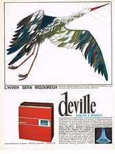 PUBLICITE ADVERTISING 0314   1965   DEVILLE   poele à mazout 2