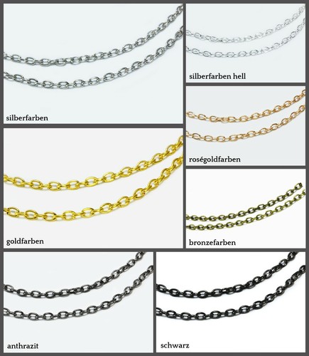 Chaîne métal 2x3mm 1m - chaîne,
