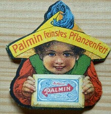 44670 Vignette Publicitaire Palmin Fin Gras Végétal Enfant Avec Chapeau Bonnet