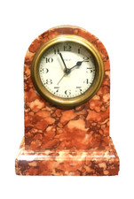 Pendulette Reveil Art déco  en marbre mouvement  à réviser