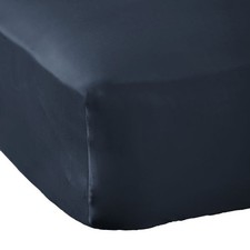 Drap housse 140x190 cm Bambou SALOMÉ Minuit