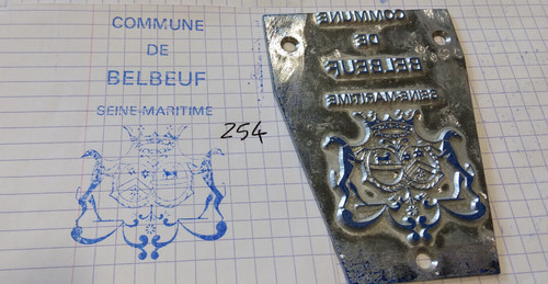 Matrice tampon blason - matrice,