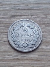 "AX" 1/2 franc 1841 B Louis
