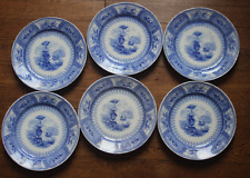 6 assiette,  Canova en porcelaine Anglaise Bleu et Blanc Thomas Mayer, 1830