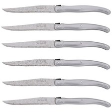 JEAN DUBOST - DAMAS COFFRET 6 COUTEAUX LAGUIOLE TOUT INOX