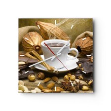 Horloge murale en verre