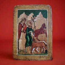 Ancienne icône russe sur bois