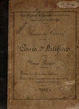 COURS D'ARTIFICES  TOME PREMIER 1937