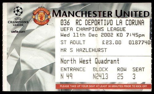 Ticket 2002 Manchester United