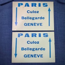 Lot 2 plaques itinéraire SNCF