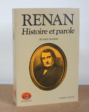 Renan Histoire et parole Oeuvres diverses 1984 Bouquins