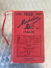 ANCIEN GUIDE MICHELIN ROUGE ITALIE 1958