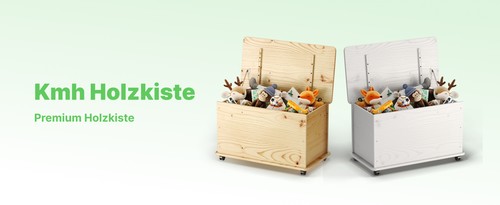 Kmh coffre jouets bois - coffre, boîte