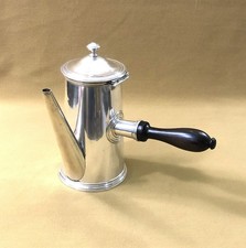 cafetière droite / chocolatière / verseuse métal argenté CHRISTOFLE manche ébène