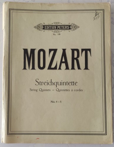 Mozart partition quintette - quintette, à