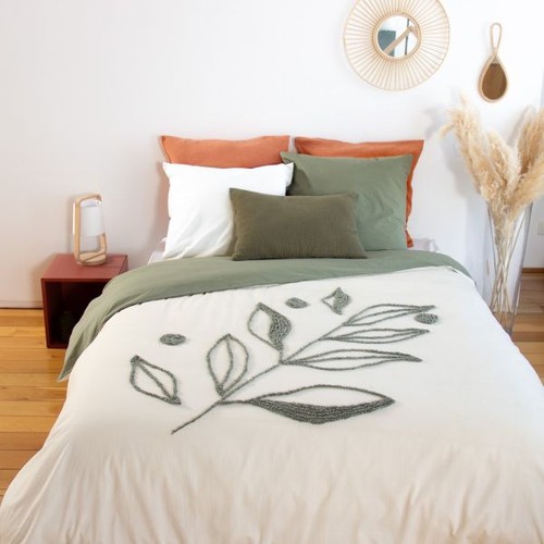 Parure lit 220x240 coton - de, cm