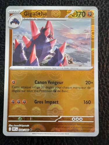 Carte pokémon gigalithe - pokémon,