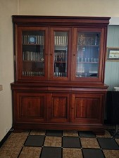 Très belle bibliothèque 2 corps en merisier de style Louis Philippe
