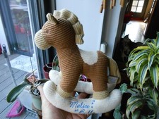 Ancien Doudou Petit Cheval a Bascule Malice et Bulle Copain de l'Ours en Peluche