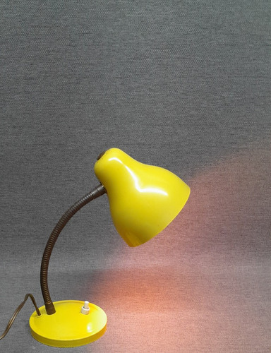 Lampe cocotte jaune tôle - jaune,