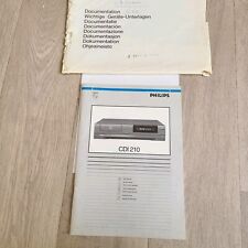 Notice Console Lecteur Philips CDI 210 / Version Pal. / Notice Seule!