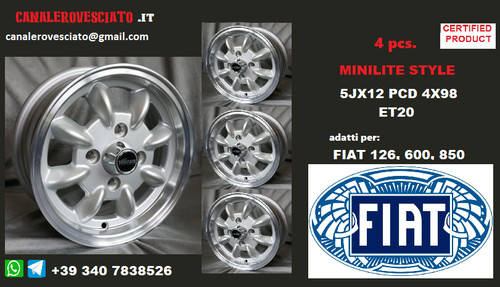 Jantes alliage minilite 5x12 - jantes,