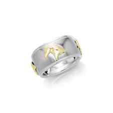 Bague En Argent Sterling 925 Cheval Frison Bijoux Spirituel Animal Accent Doré