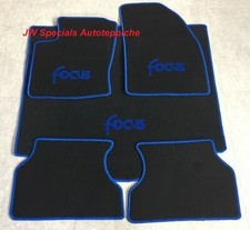 Tapis de Voiture Sol pour Ford Focus MK2 Berline Noir Bleu 2004-2010' 5tlg