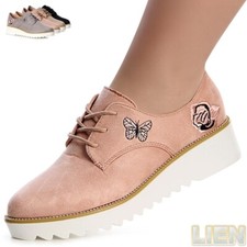 Chaussures Pour Femmes À Talons Mocassins Budapester Derby À Lacets